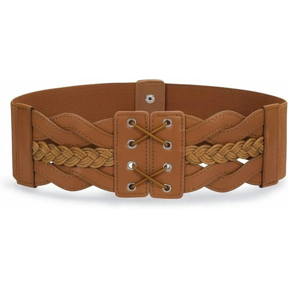 JASGOOD Women's Elastic Wide Retro Stretch Belt Dress Retro Fashion Belt