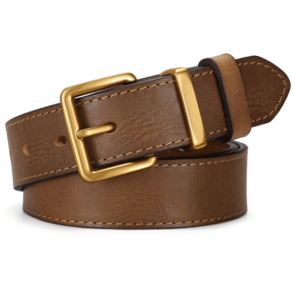 JASGOOD Women's Genuine Leather Belts Vintage Casual Belt for Jeans Pants Dress