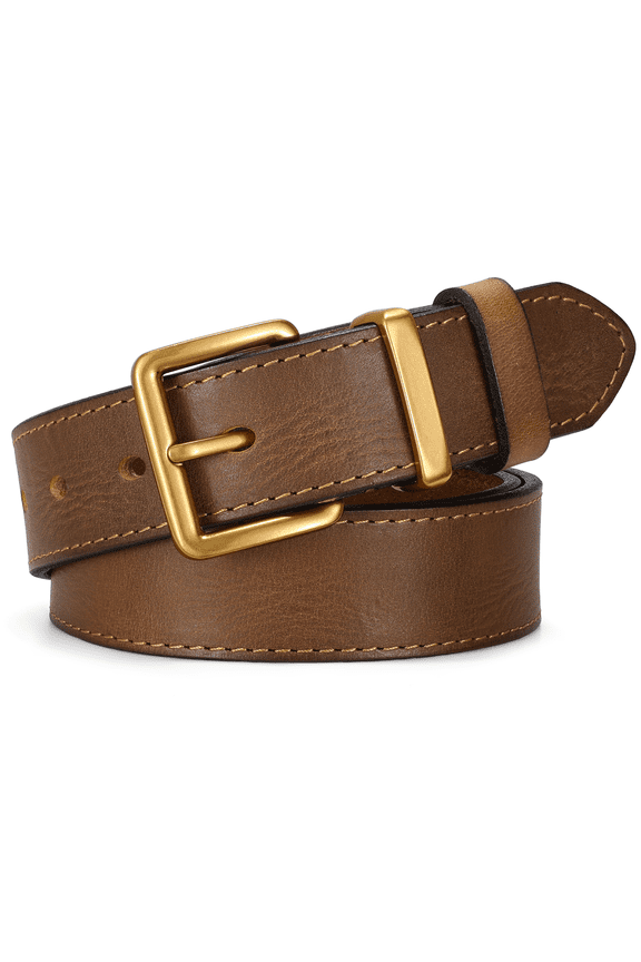 Women's Genuine Leather Belts Vintage Casual Belt for Jeans Pants Dress