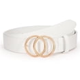 thumbnail image 1 of JASGOOD Women's Leather Belt Fashion Ladies White Belts for Jeans Dress, 1 of 7