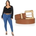 thumbnail image 1 of JASGOOD Plus Size Leather Belts for Women Ladies Belt for Jeans Pants with Gold Buckle, 1 of 9