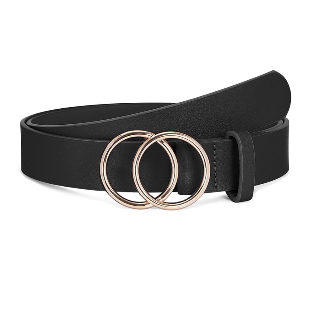 JASGOOD Women Leather Belts for Jeans Pants Dress Brown Belt