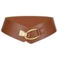 thumbnail image 1 of JASGOOD Women's Wide Elastic Belt Fashion Thick Waist Belt with Gold Buckle, 1 of 8