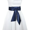 thumbnail image 1 of JASGOOD Womens Dress Sash Belt Wedding Party Bridal Satin Waist Belts for Special Occasion Navy Blue, 1 of 9