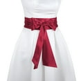 thumbnail image 1 of JASGOOD Womens Dress Sash Belt Wedding Party Bridal Satin Waist Belts for Special Occasion Wine Red, 1 of 9