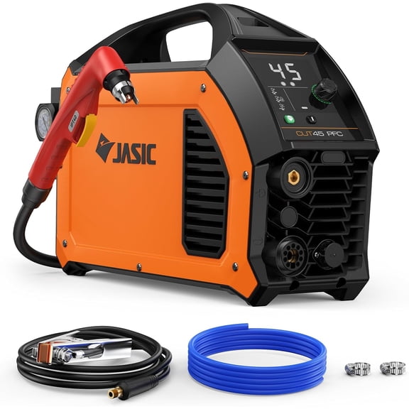 JASIC Plasma Cutter CUT45 PFC 45A DC Inverter IGBT Non-HF Cutting Machine 95V-265V Wide Voltage Max Cut 1" Thickness with 2T/4T Mode Post Flow & CNC for Garage DIY Home Auto Repair 3 Years Warranty