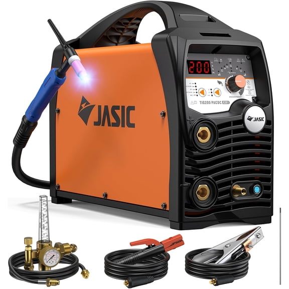 JASIC TIG200PACDC AC/DC Pulse TIG Welder 200A IGBT Inverter Welding Machine 220V MMA TIG Spot Welding for Stainless Steel Aluminum Copper