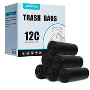 JASINCESS 4 Gallon 120 Count Strong Trash Bags Garbage Bags Plastic Bags for Home Office- Black