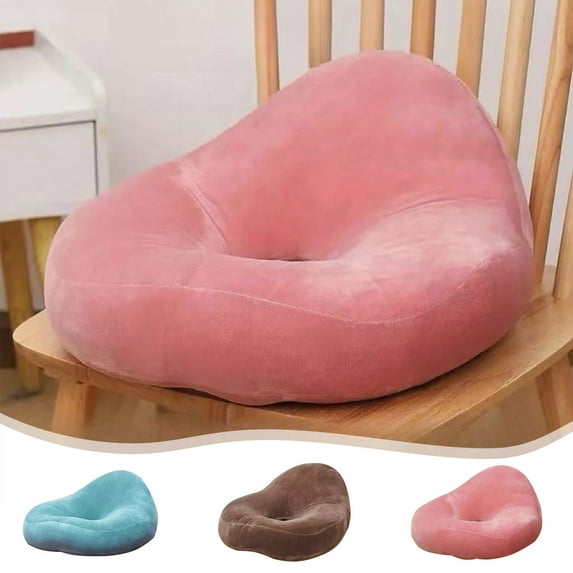 JASKFGLY Chair Cushion - 16.54x14.96x7.87in Pressure Relief Seat Pad Breathable Washable Polyester for Office Sofa & Home Use Comfort Support,Brown