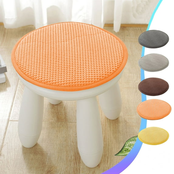 JASKFGLY Stool Cushion - Round Seat Pad with Flock Fabric for Enhanced Comfort, Supportive Floor Pillow for Living Room Seating & Relaxation,Dark Gray