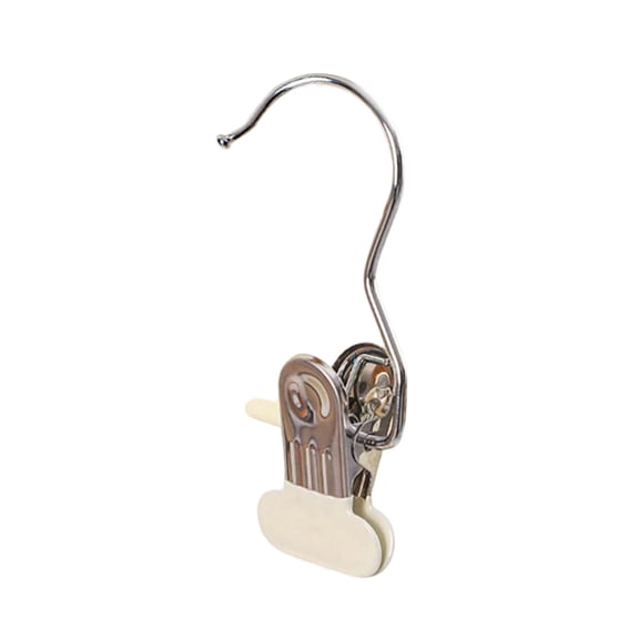 JASKFLY 3 PCS Hanging Clips - Stainless Steel Space-saving Rotating Clothes Pins for Laundry Drying and Wardrobe Organization