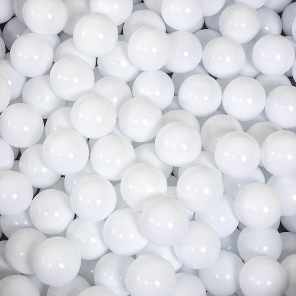 JASKFLY 5.5cm Inflatable Ocean Wave Balls 100pcs Set in White Thick Plastic for Pool Fun Parties and Outdoor Events