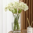 thumbnail image 1 of JASKFLY 6 PCS Artificial Flower - Simulation Camellia Bouquet Plastic Home Decor for Wedding Centerpieces & Party Table, 15.7 x 3.9 in, (White), 1 of 8