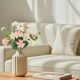 thumbnail image 1 of JASKFLY Artificial Flower Bouquet - Faux Butterfly Daisy Arrangement with Green Leaves for Living Room Coffee Table, 11.8 x 10.2 in, (Pink), 1 of 9