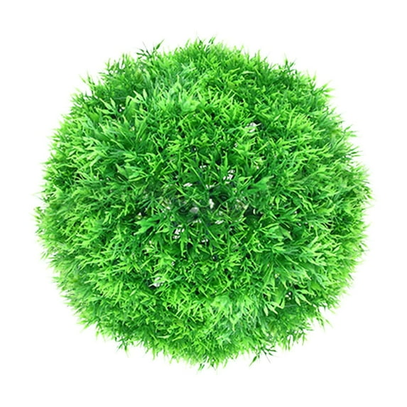 JASKFLY Artificial Topiary - Faux Boxwood Plant Spheres, Wicker Planter, Decorative Green Balls for Front Porch & Outdoor Garden Decor (Green)
