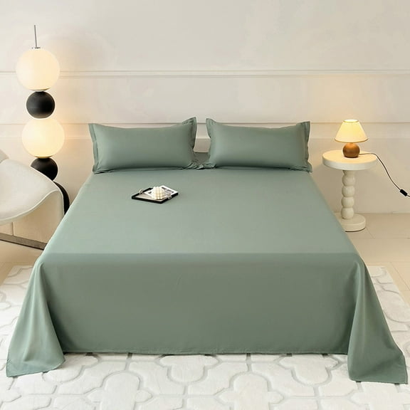 JASKFLY Bed Sheets Set - Soft Polyester Fabric with Deep Pocket Design for Easy Fit & Comfortable Sleep in Modern Bedrooms(Military Green)