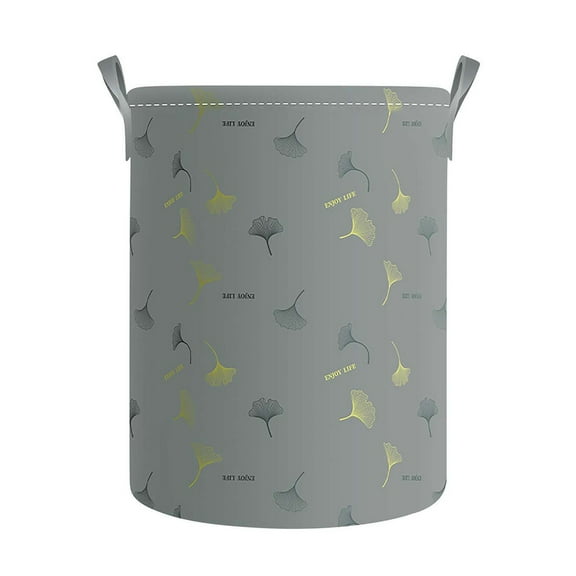 JASKFLY Foldable Dirty Clothes Storage Bin - with High Capacity Laundry Basket Collapsible Hamper for Bedroom Bathroom & Dorm, 13.8 x 16.9 in, (Gray)