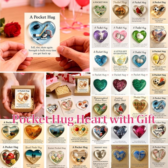 JASKFLY Heart Pocket Hug Mini Golf Pocket Hug Gift Heart-Shaped Golf Ball Design With Greeting Card Set for Golf Lovers Encouragement Gift Holiday Keepsake 1Pcs