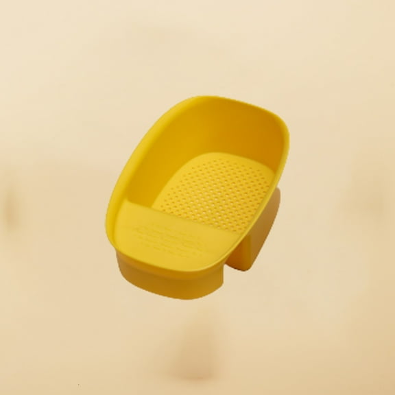 JASKFLY Saddle Drainage Basket - 8.27x5.31x2.95in Hangable Kitchen Sink Basket for Draining Produce and Utensils, Ideal for Small Kitchens and Apartments(Yellow)