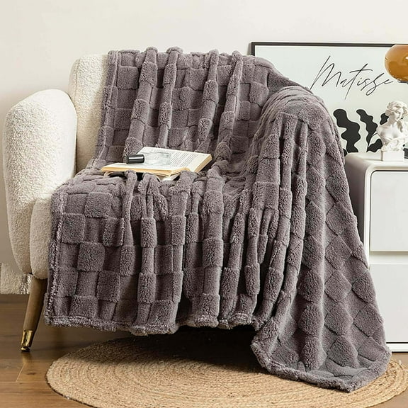 JASKFLY Soft Thick Facecloth Blankets - 39.37x59.06in Made from Premium Polyester Fleece, Cozy and Warm for Lounging on Beds and Sofas(Gray)
