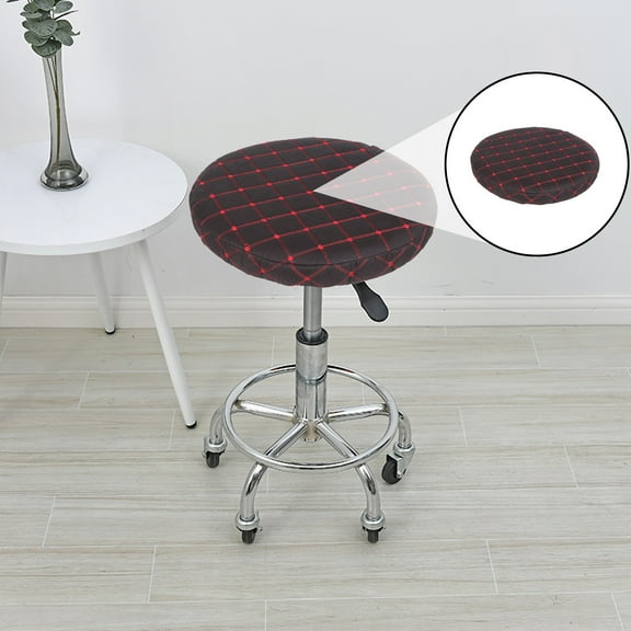 JASKFLY Stool Covers - Round Seat Covers with Elastic Bands, Slip-Resistant Fabric for Dining Chairs & Bar Stools in Home Kitchen,13.78x13.78in