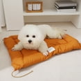 thumbnail image 1 of JASKFLY Washable Dog Bed - Thickened Warm Kennel Mat Polyester Non Slip Pet Pad for Indoor Dog Houses & Crates, 15 x 9.8 x 3.9 in, (Orange), 1 of 8