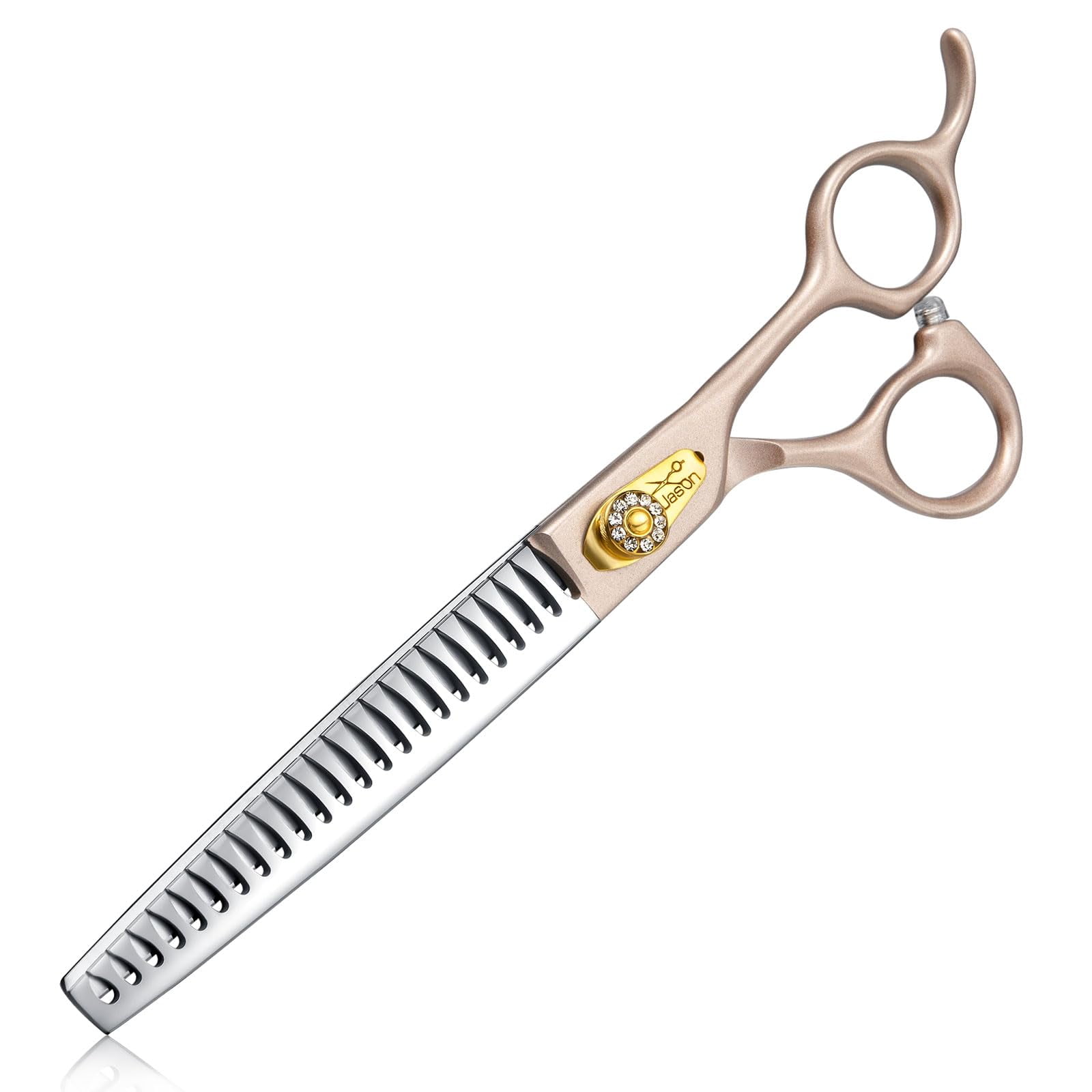 JASON 7.5 Dog Grooming Scissors Professional Chunker Thinning Shear with with 24 Fishbone Teeth Japanese 440C Stainless Steel Hair Scissor with Diamond Screw for Dogs Cats and Other Pets Walmart