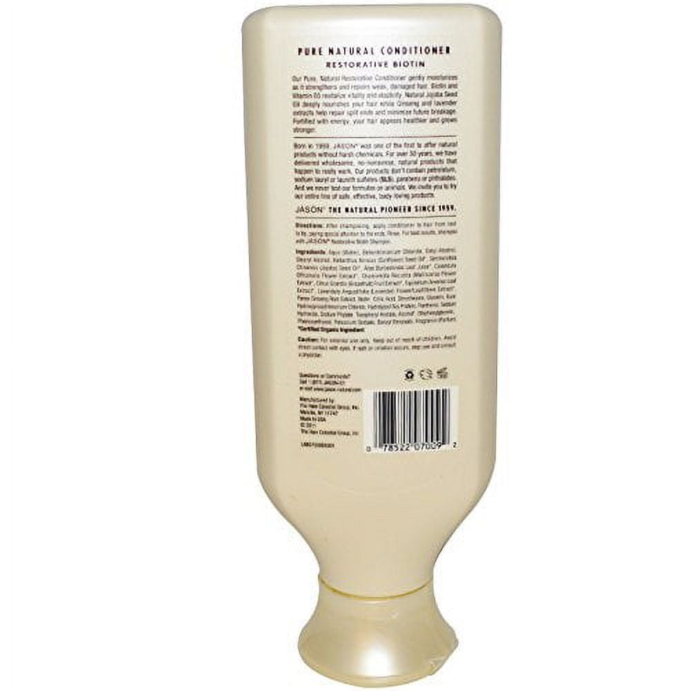 JASON All Natural Organic Biotin Shampoo and Conditioner For Hair