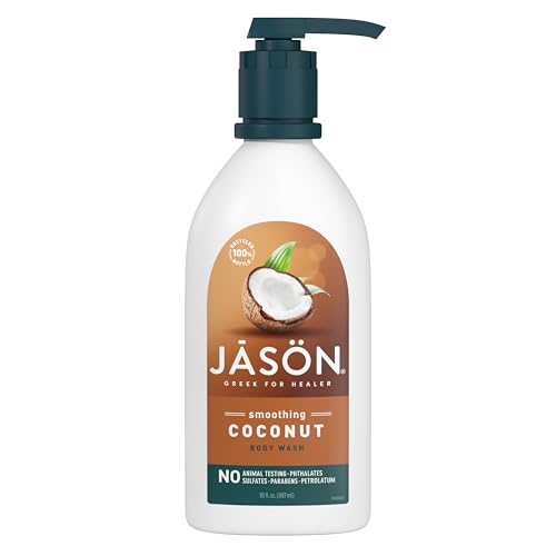 JASON Coconut Smoothing Body Wash, For a Gentle Feeling Clean, 30 Fluid