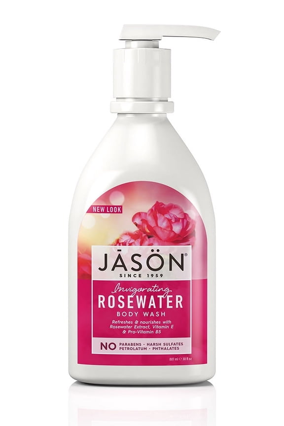 Invigorating Body Wash, Rosewater, 30 fl oz