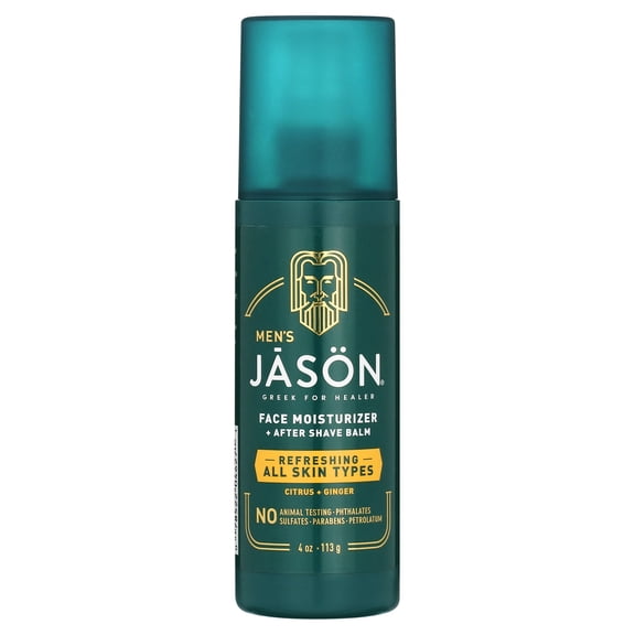 JASON Men's Refreshing Citrus & Ginger Face Moisturizer & After Shave Balm, 4 oz.