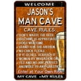 thumbnail image 1 of JASON'S Man Cave Rules Rusty Sign Garage Decor 16 x 24 Matte Finish Metal 116240051182, 1 of 1
