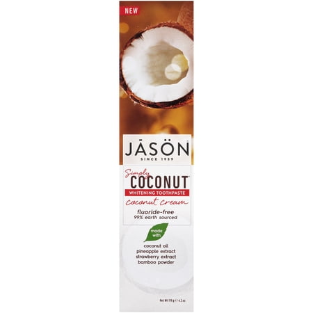 JASON Simply Coconut Coconut Cream Whitening Toothpaste, 4.2 oz.