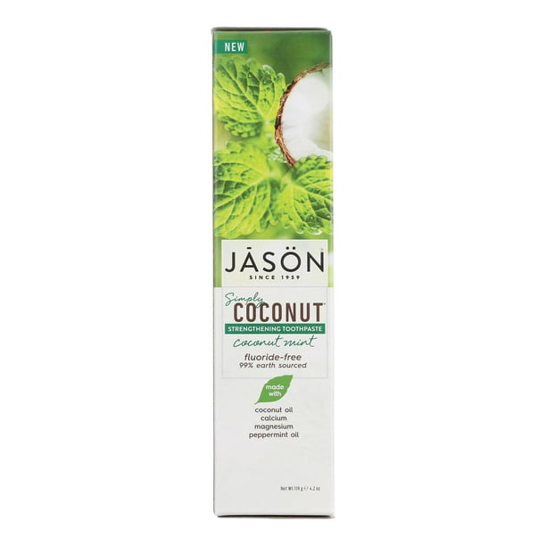 JASON Simply Coconut Strengthening Coconut Mint Toothpaste, 4.2 oz
