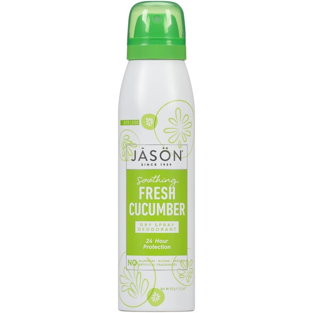 JASON Soothing Fresh Cucumber Dry Spray Deodorant, 3.2 oz.