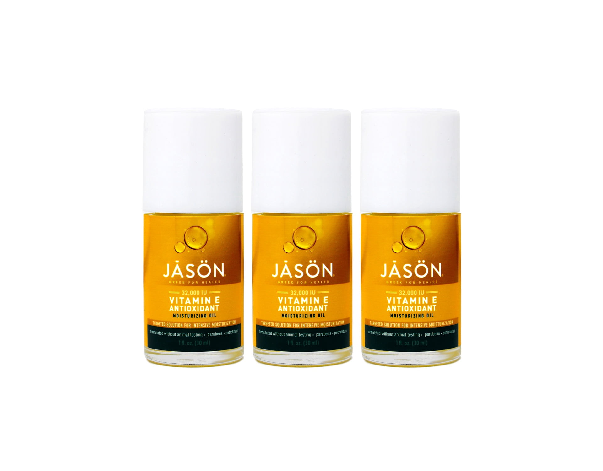 JASON Vitamin E 32,000 IU Moisturizing Oil , For Targeted Solutions, 1 Fluid Ounces, Pack of 3
