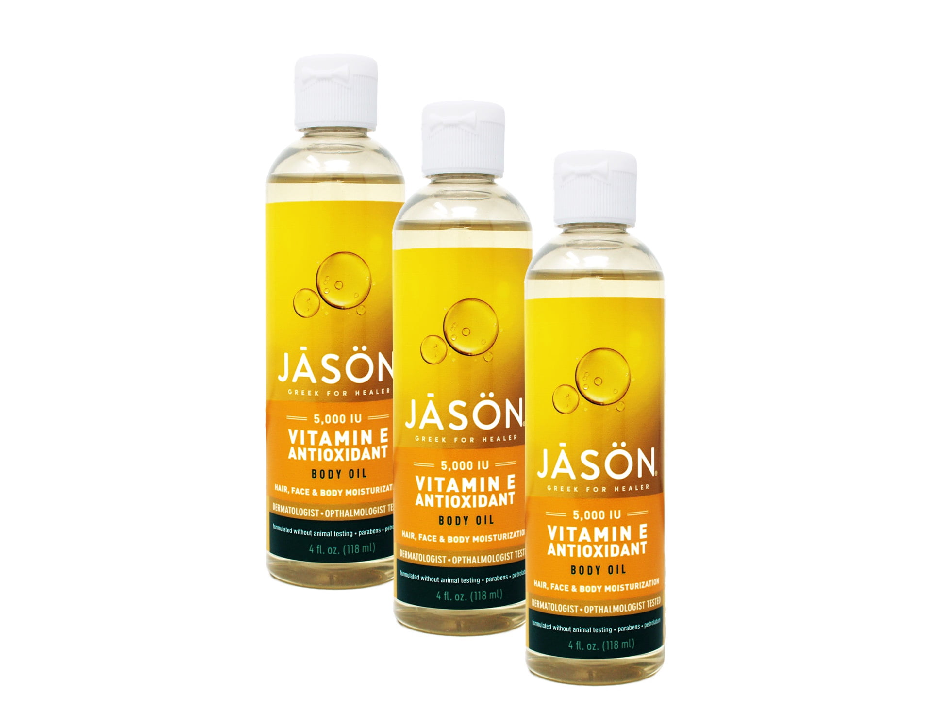 JASON Vitamin E 5,000 IU All Over Body Nourishment Oil, 4 oz. (Pack of 3) (Packaging May Vary) C14