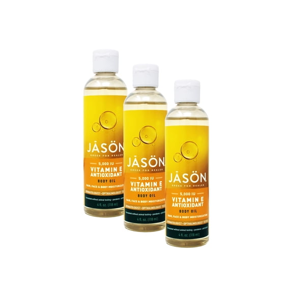 JASON Vitamin E 5,000 IU All Over Body Nourishment Oil, 4 oz. (Pack of 3) (Packaging May Vary) C14