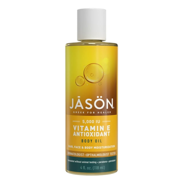 JASON Vitamin E 5,000 IU Dry Skin Moisturizing Face & Body Oil, 4 fl oz