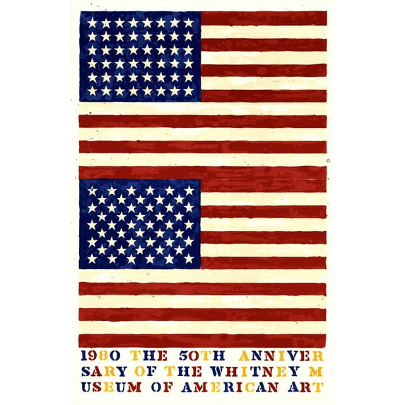 JASPER JOHNS The 50th Anniversary of the Whitney Museum of American Art (Double Flag), 1979