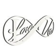 thumbnail image 1 of JASS GRAPHIX 22 inch White Aluminum I Love Us Sign with Infinity Symbol, 1 of 5