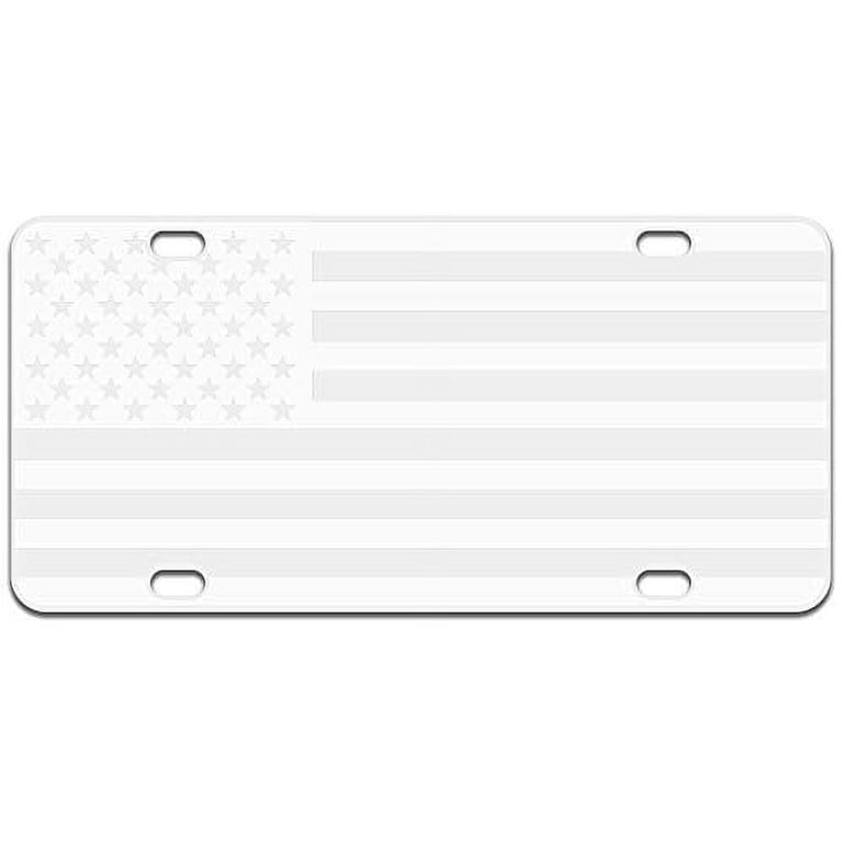 Thin Blue/Red/Green Line USA Flag License Plate – 1/8" Thick Black Aluminum, CNC Made In USA