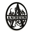 thumbnail image 1 of JASS GRAPHIX Anderson 12" Circle Black Aluminum Composite Monogrammed Sign Door Wall Decor Last Name Signs for Home Personalized, 1 of 4