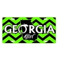 thumbnail image 1 of JASS GRAPHIX Georgia Girl License Plates and Car Tags for The Bulldog Fans. These Custom Made Aluminum car Tags Feature Chevron Stripes and Peach Logo, 1 of 1