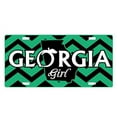 thumbnail image 1 of JASS GRAPHIX Georgia Girl License Plates and Car Tags for The Bulldog Fans. These Custom Made Aluminum car Tags Feature Chevron Stripes and Peach Logo, 1 of 1