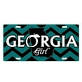 thumbnail image 1 of JASS GRAPHIX Georgia Girl License Plates and Car Tags for The Bulldog Fans. These Custom Made Aluminum car Tags Feature Chevron Stripes and Peach Logo, 1 of 1