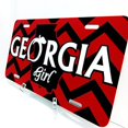 thumbnail image 1 of JASS GRAPHIX Georgia Girl License Plates and Car Tags for The Bulldog Fans. These Custom Made Aluminum car Tags Feature Chevron Stripes and Peach Logo, 1 of 9