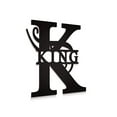 thumbnail image 1 of JASS GRAPHIX King 12" Black Aluminum Composite Monogrammed Sign Door Wall Decor Last Name Signs for Home Personalized, 1 of 4
