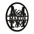 thumbnail image 1 of JASS GRAPHIX Martin 12" Circle Black Aluminum Composite Monogrammed Sign Door Wall Decor Last Name Signs for Home Personalized, 1 of 5
