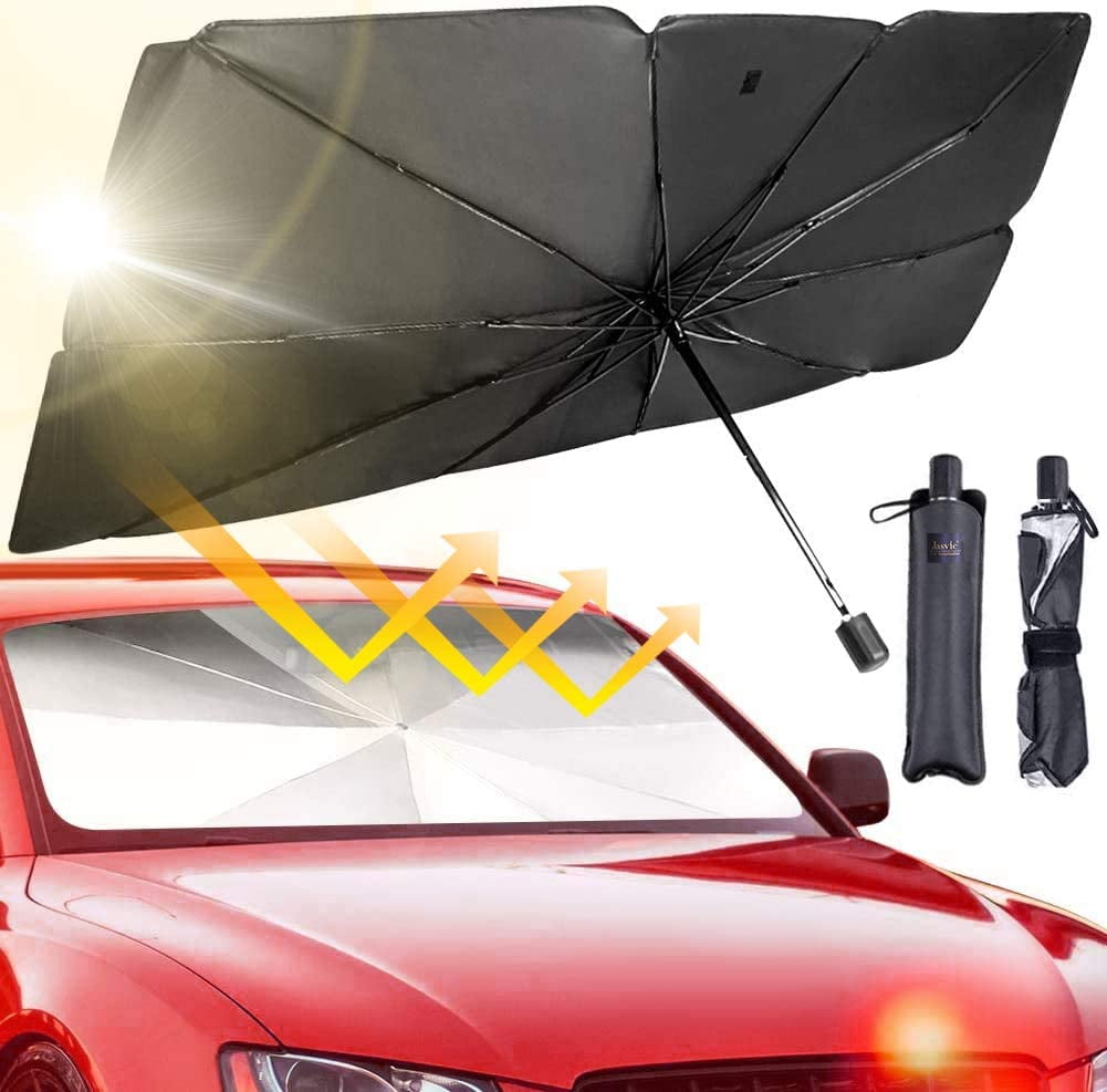 Fariox Car Umbrella Sun Shade Cover for Windshield UV Reflecting Foldable  Front Car Sunshade Umbrella, Easy to Use/Store : : Car & Motorbike